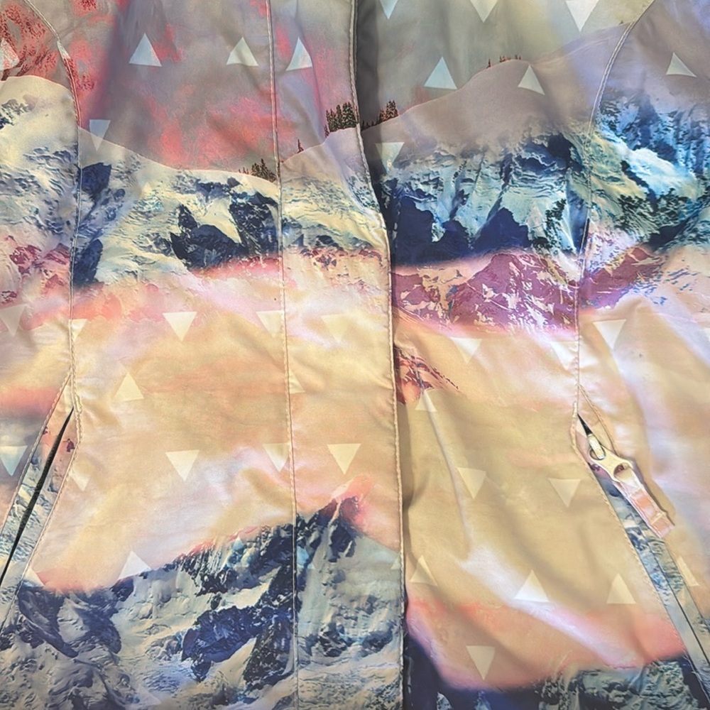Roxy Multicolor Ski Jacket Vibrant Pattern Lightw… - image 2